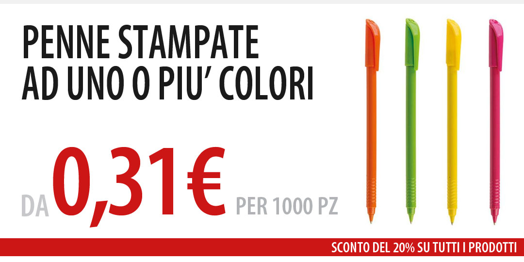 Stampa a colori di penne